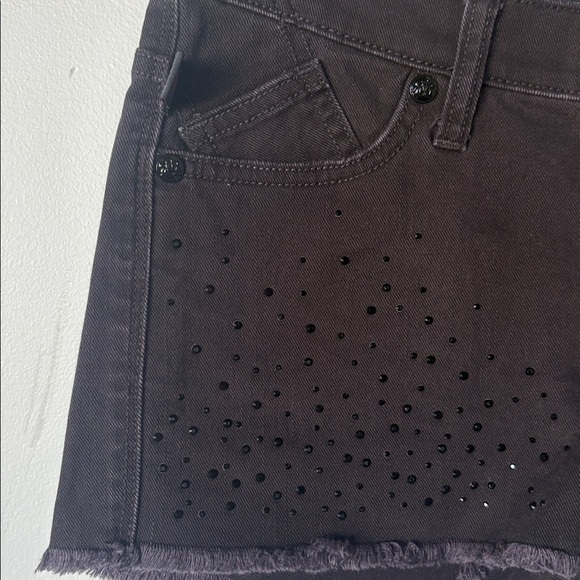Rock & Republic Black on black Rhinestone ‘Lolita’  jean shorts - Picture 5 of 12
